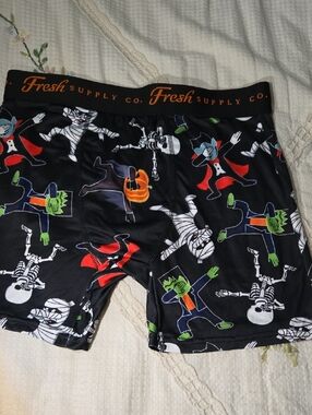 Fresh Supply Black Halloween Character Boxer Briefs